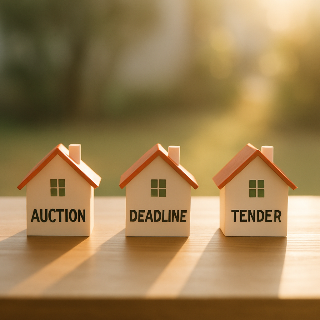 Auction, deadline, or tender — real estate